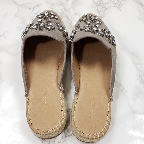 Halogen Espadrille Suede Crystal Embellished Mule - Picture 4 of 5
